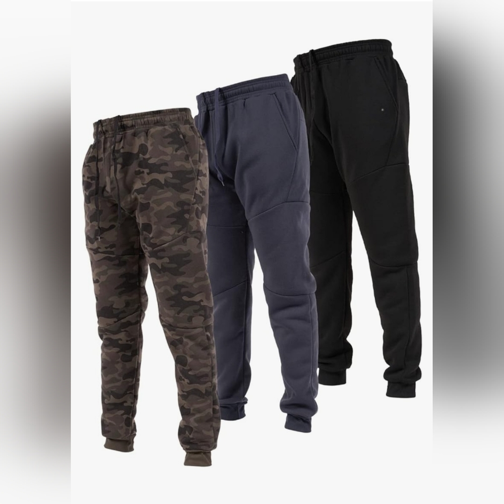 ✨️3 Pack✨️NWOT Mens Fleece Active Tech Joggers